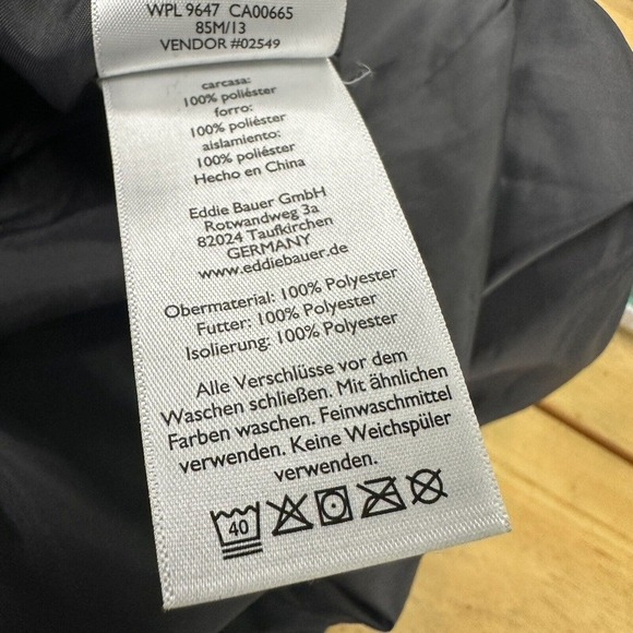 Eddie Bauer Women S Quilted Puffer Jacket Long Sleeve Black Pockets Turtle Neck - Picture 14 of 15